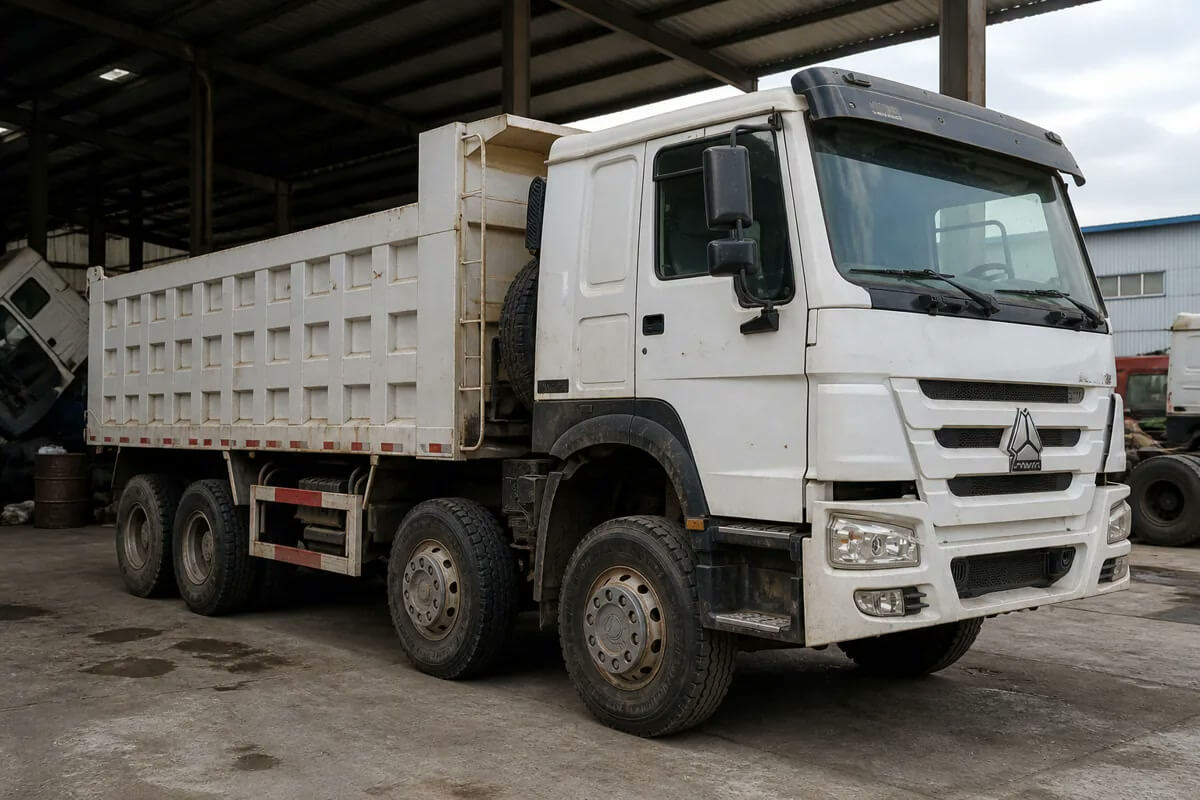 HOWO 371HP 8x4 tipper before restoration