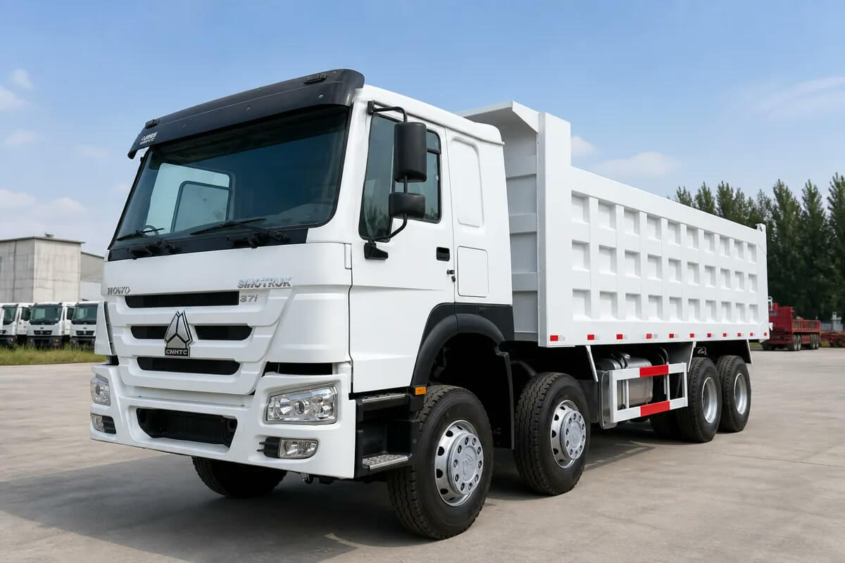 Refurbished HOWO 371HP 8x4 tipper dump truck overview