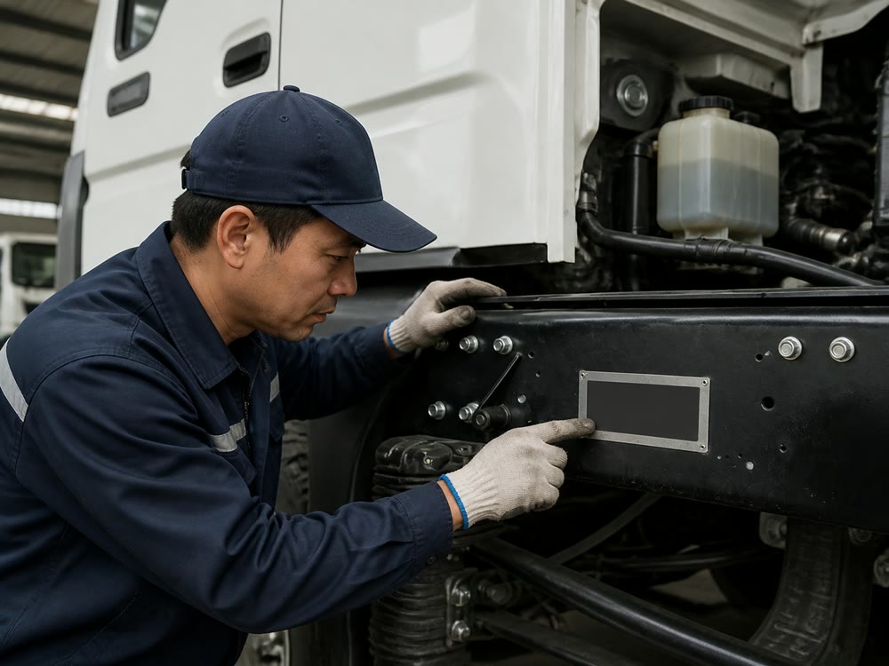 HOWO 371HP 8x4 tipper chassis identification inspection