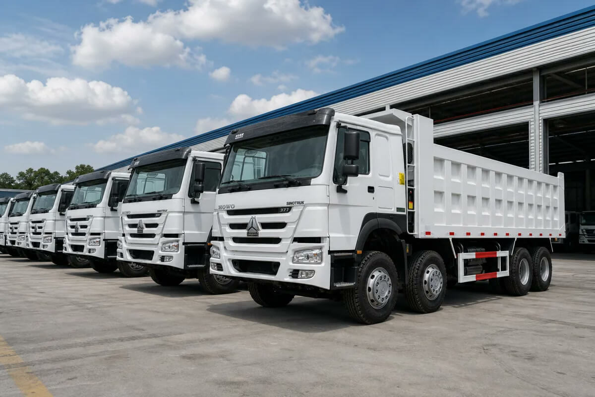 SIMAMIX refurbished truck workshop and inventory