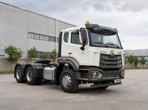 Refurbished HOWO NX 371HP 6x4 tractor truck side-profile reference view