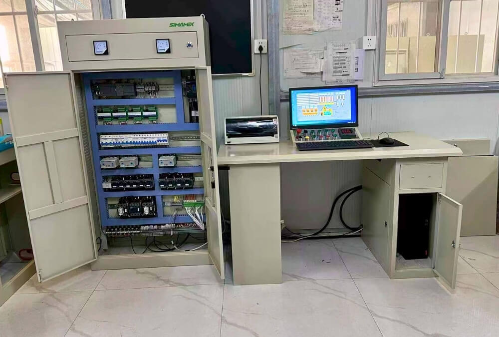PLC control system for concrete batching plant