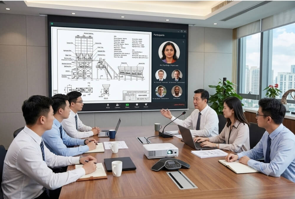 Pre-sales technical planning for concrete batching plant