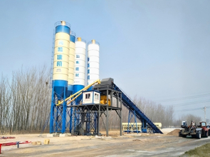 HZS120 stationary concrete batching plant