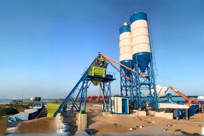HZS25-HZS60 Hopper Type Stationary Concrete Batching Plant