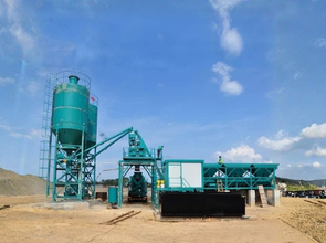 HZS50 stationary concrete batching plant