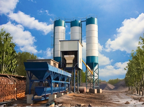 HZS75 stationary concrete batching plant
