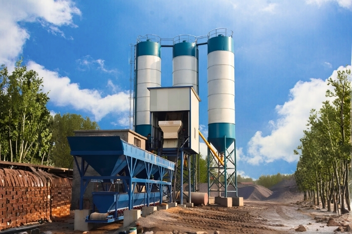 HZS75 concrete batching plant main equipment