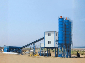HZS90 stationary concrete batching plant
