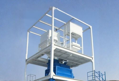 Hopper feeding system on HZS concrete batching plant
