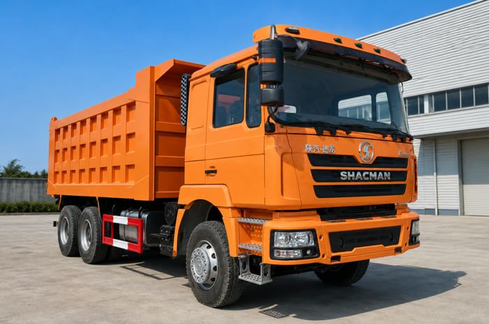 Refurbished SHACMAN F3000 6x4 dump truck front three-quarter view