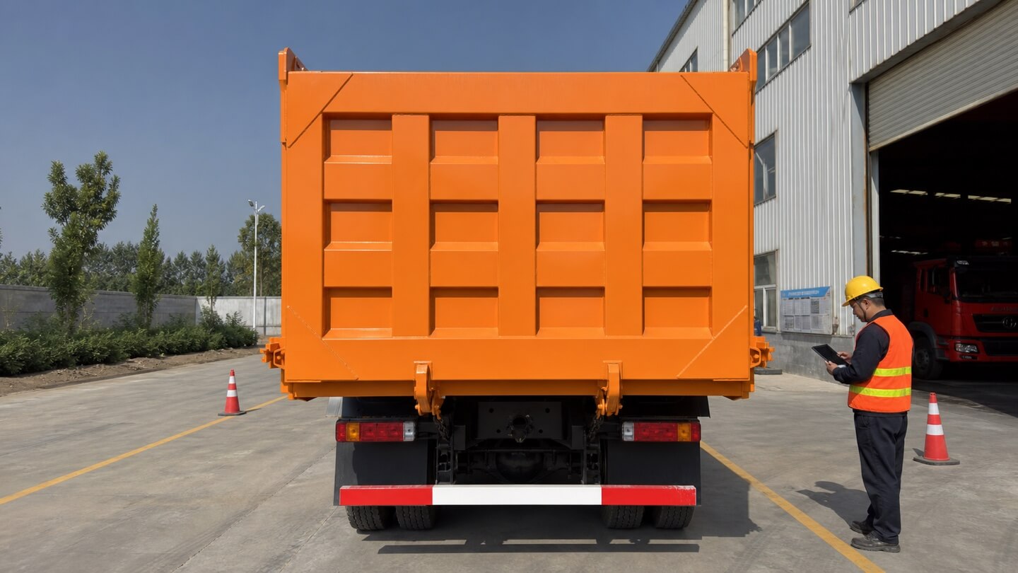 SHACMAN F3000 dump truck final rear inspection