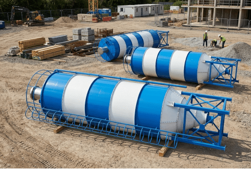 Cement silo and screw conveyor