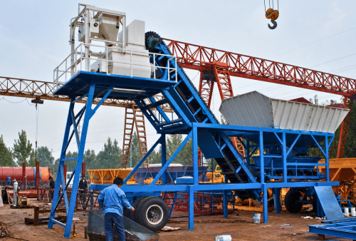 Compact mobile concrete batching plant reference