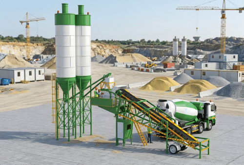 YHZS60 mobile concrete batching plant