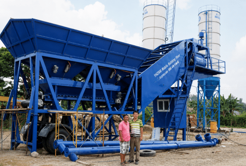 YHZS60 mobile concrete batching plant reference
