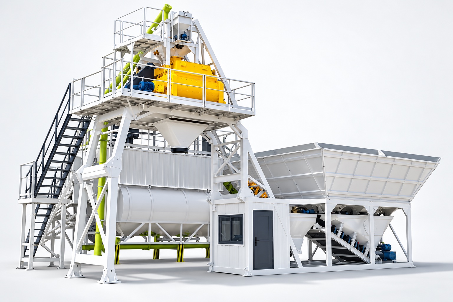 AI-generated three-dimensional concept illustration of HZS50M plant layout